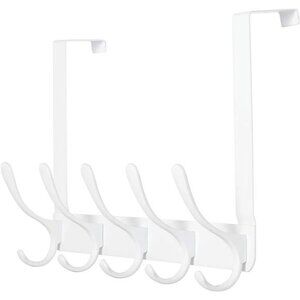 Over The Door Hook - 5 Hooks, Over Door Hook Hanger for Hanging Clothes/Towels